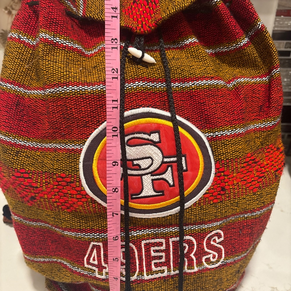 Unisex San Francisco 49ers Football Team Fan Woven Cloth Backpack Fan Gear - Picture 2 of 8